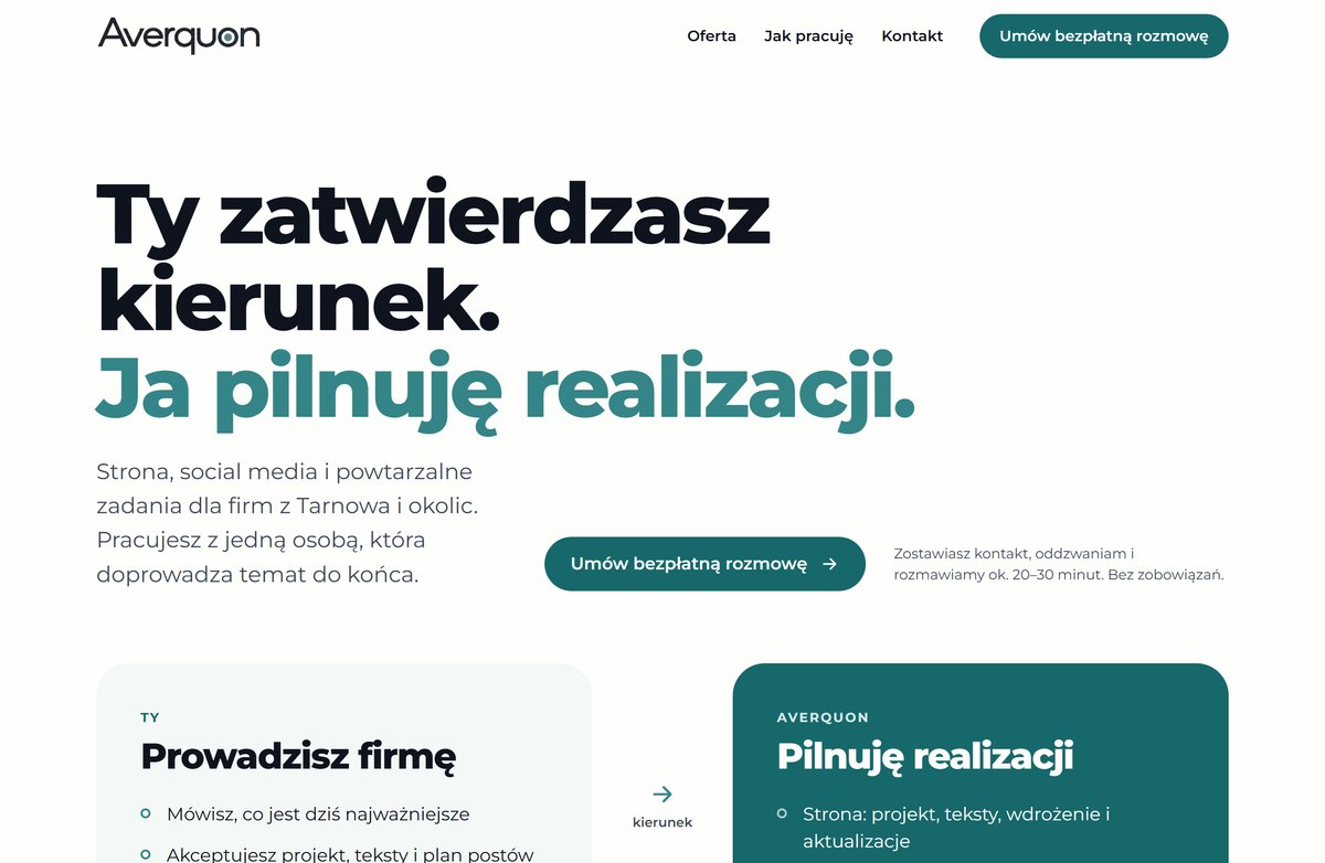 Strona główna Averquon na komputerze